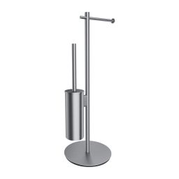 Omnires Modern Project stojak na papier toaletowy ze szczotką WC nikiel MP60810NI