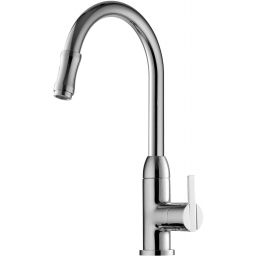 Omnires Clip bateria kuchenna stojąca z wyciąganą wylewką chrom 2008NSCR