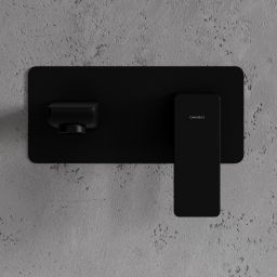 Omnires Parma bateria umywalkowa podtynkowa czarny mat PM7415BL