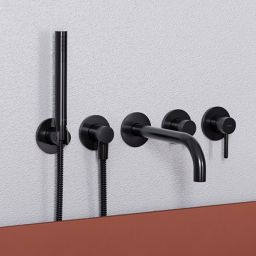 Omnires Y bateria wannowo-prysznicowa podtynkowa czarna Y1237/1BL