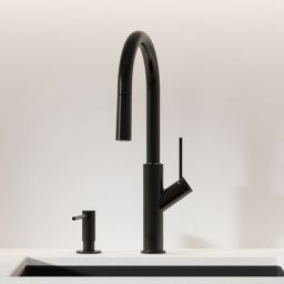 Omnires Bend bateria kuchenna stojąca czarny mat BE6455BL