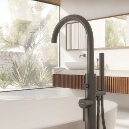 Omnires Y bateria wannowo-prysznicowa wolnostojąca grafit Y1233GR