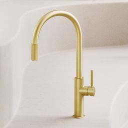 Omnires Switch bateria kuchenna stojąca z podłączeniem do filtra wody mosiądz szczotkowany SW9057BSB