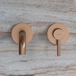 Omnires Y bateria umywalkowa podtynkowa miedź szczotkowana Y1215HLCPB