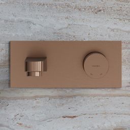 Omnires Contour bateria umywalkowa podtynkowa miedź szczotkowana CT8015CPB