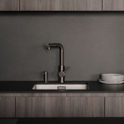 Omnires Albany bateria kuchenna stojąca z wyciąganą wylewką nikiel AB1455IN