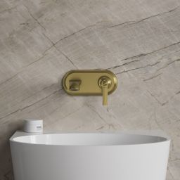 Omnires Armance bateria umywalkowa podtynkowa mosiądz szczotkowany AM5215BSB