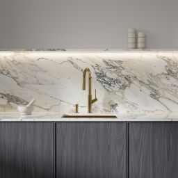 Omnires Bend bateria kuchenna stojąca mosiądz szczotkowany BE6455BSB