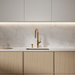 Omnires Bend bateria kuchenna stojąca złoty połysk BE6455GL