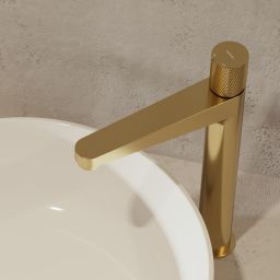 Omnires Contour bateria umywalkowa stojąca wysoka złoty szczotkowany CT8012GLB