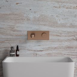 Omnires Contour bateria umywalkowa podtynkowa miedź szczotkowana CT8015CPB