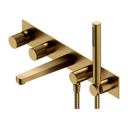 Omnires Contour bateria wannowo-prysznicowa podtynkowa złoty szczotkowany CT8037/1GLB