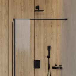Omnires Parma bateria wannowo-prysznicowa podtynkowa termostatyczna czarny mat PM7436BL