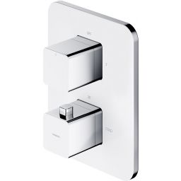 Omnires Parma bateria wannowo-prysznicowa podtynkowa termostatyczna chrom/biały PM7436CRB