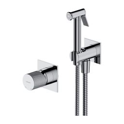 Omnires Contour bateria bidetowa podtynkowa z zestawem higienicznym chrom SYSCTBI1CR