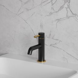 Omnires Y bateria umywalkowa stojąca czarna Y1210NBLGL