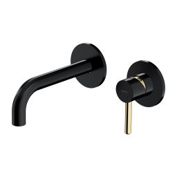 Omnires Y bateria umywalkowa podtynkowa czarna-złota Y1215HBLGL