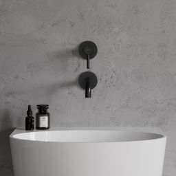 Omnires Y bateria umywalkowa podtynkowa czarna Y1215NBL