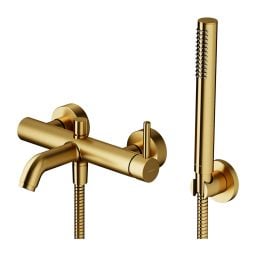 Omnires Y bateria wannowo-prysznicowa ścienna złota Y1231GLB