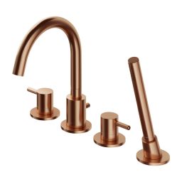 Omnires Y bateria wannowo-prysznicowa nawannowa miedź szczotkowana Y1232CPB