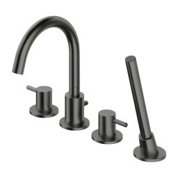 Omnires Y bateria wannowo-prysznicowa nawannowa grafitowa Y1232GR