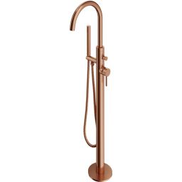 Omnires Y bateria wannowo-prysznicowa wolnostojąca miedź szczotkowana Y1233CPB