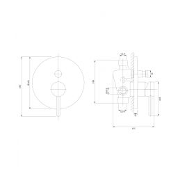 Outlet - Omnires Y bateria wannowo-prysznicowa podtynkowa chrom Y1235CR