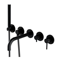 Omnires Y bateria wannowo-prysznicowa podtynkowa czarna Y1237/1BL