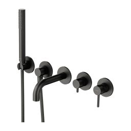 Omnires Y bateria wannowo-prysznicowa podtynkowa grafitowa Y1237-1SGR