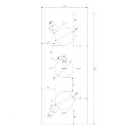 Outlet - Omnires Y bateria wannowo-prysznicowa podtynkowa termostatyczna chrom Y1238/KROCR
