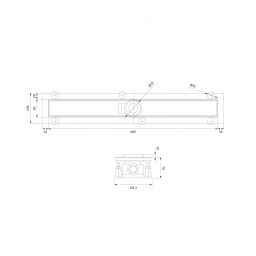 Omnires Lowfix odpływ prysznicowy 60 cm liniowy srebrny LOWFIX60TSL