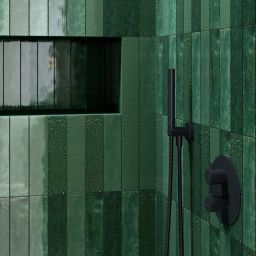 Omnires Invest Project przyłącze kątowe z uchwytem czarny półpołysk 8873BL