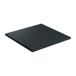Omnires Aquarock brodzik kwadratowy z maskownicą 80x80 cm black lava mat AQUAROCK80-KBLV