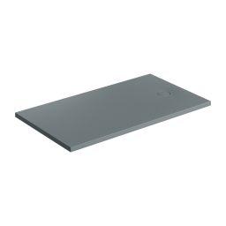 Omnires Aquarock brodzik prostokątny z maskownicą 160x90 cm ash grey mat AQUAROCK90-160AG