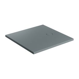 Omnires Aquarock brodzik kwadratowy z maskownicą 90x90 cm ash grey mat AQUAROCK90-KAG