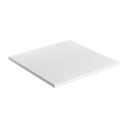 Omnires Aquarock brodzik kwadratowy z maskownicą 90x90 cm biały mat AQUAROCK90-KBM