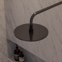 Omnires ramię prysznicowe 40 cm ścienne antracyt RA01C/KAT