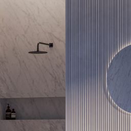 Omnires ramię prysznicowe 40 cm ścienne antracyt RA01C/KAT