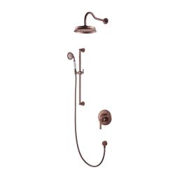 Omnires Armance SYS zestaw prysznicowy podtynkowy z deszczownicą miedź antyczna SYSAM20ORB