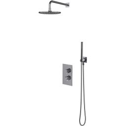 Omnires Contour zestaw prysznicowy podtynkowy termostatyczny z deszczownicą chrom SYSCT11CR