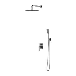 Omnires Parma zestaw prysznicowy podtynkowy z deszczownicą nikiel SYSPM21IN