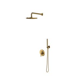 Omnires Y zestaw prysznicowy podtynkowy z deszczownicą złoty SYSY19GL