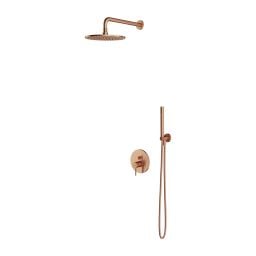 Omnires Y zestaw prysznicowy podtynkowy z deszczownicą miedź szczotkowana SYSY35CPB