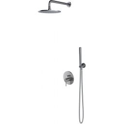 Omnires Y zestaw prysznicowy podtynkowy z deszczownicą nikiel szczotkowany SYSY35NI