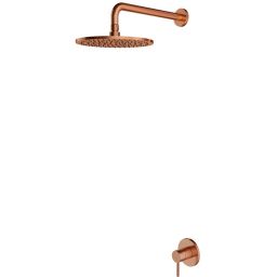 Omnires Y zestaw prysznicowy podtynkowy z deszczownicą miedź szczotkowana SYSY36CPB