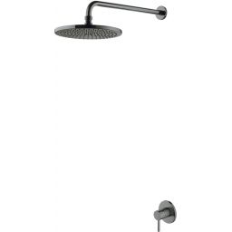 Omnires Y zestaw prysznicowy podtynkowy z deszczownicą grafit SYSY36GR