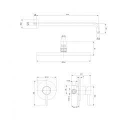 Omnires Y zestaw prysznicowy podtynkowy z deszczownicą nikiel SYSY36NI