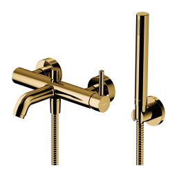 Omnires Y zestaw wannowo-prysznicowy ścienny złoty Y1231GL