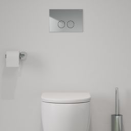 Omnires Eco Flush Set Strongframe + Minimal stelaż podtynkowy z przyciskiem spłukującym chrom do miski WC wiszącej STFWCECO1MRCR