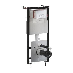 Omnires Strongframe + Minimal stelaż podtynkowy z przyciskiem spłukującym chrom połysk do miski WC wiszącej STFWC1MRCR